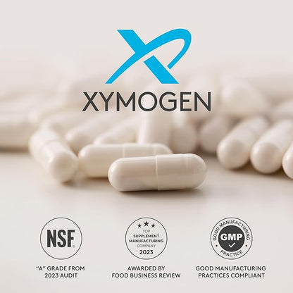 XYMOGEN Calcium D-Glucarate 500mg - Supplement to Support Healthy Detox of Fat-Soluble Toxins, Hormones Like Estrogen + Androgens (90 Capsules)