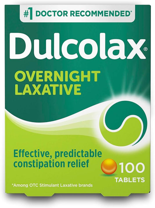 Dulcolax Stimulant Laxative Tablets, Predictable & 5 mg, 100 Count