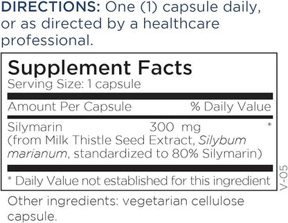 Metabolic Maintenance Silymarin Supplement 300mg Silymarin (180 Capsules)