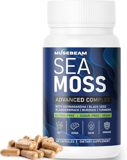 Organic Irish Sea Moss 6000mg 2000mg Black