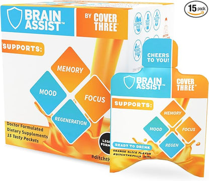 Cover Three Brain Assist Brain Supplement,