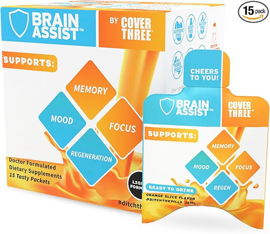 Cover Three Brain Assist Brain Supplement,