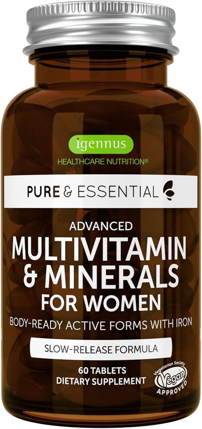 Advanced Women's Multivitamin, Methylated Folate 60 Tablets,