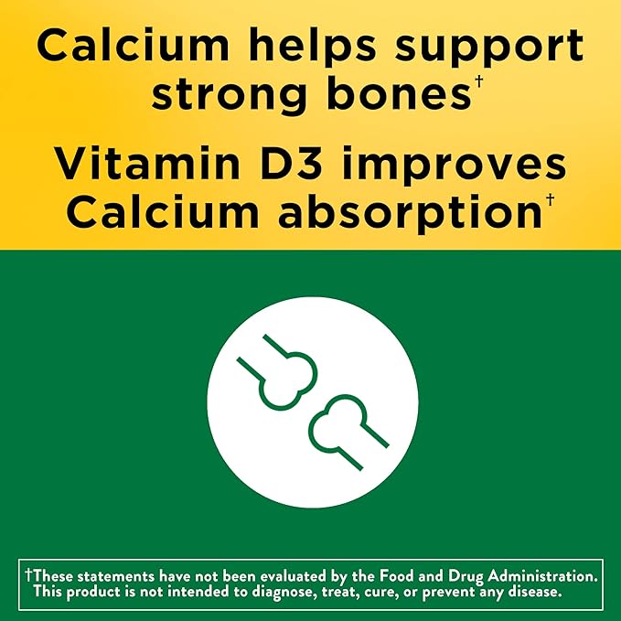 Nature Made Calcium 600 mg D3, Dietary 120 Tablets 3)