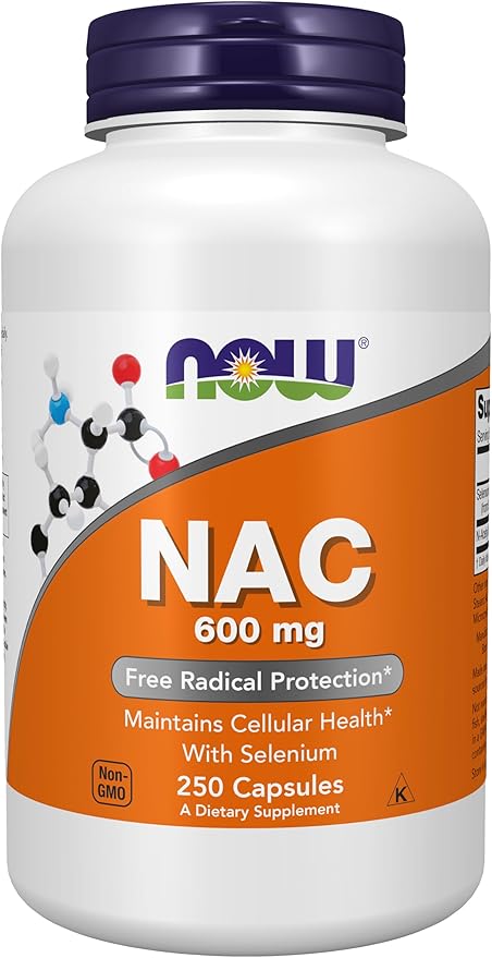 NOW Supplements, NAC (N-Acetyl Cysteine) 600 250 Veg
