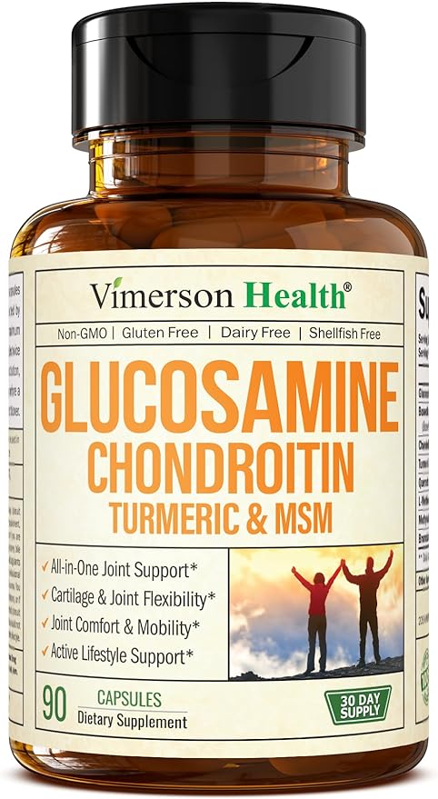 Glucosamine Chondroitin MSM and Turmeric Supplement 1500 mg. 90 Capsules