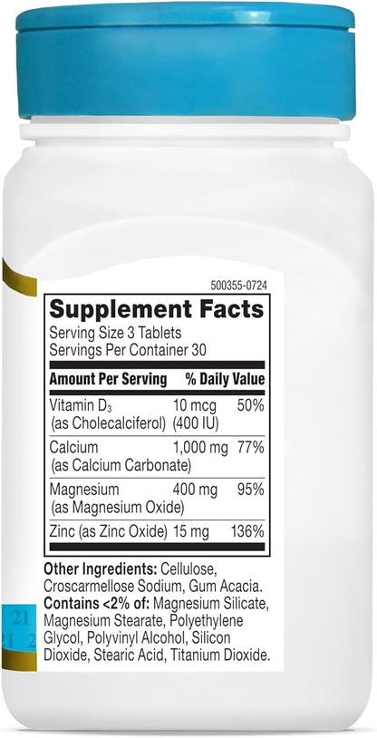 21st Century Cal Mag Zinc +D 90 Count