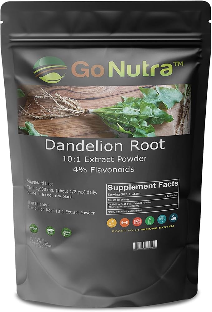 Go Nutra - Dandelion Root Powder, 10:1 Dandelion 4% Flavonoids, 1lb