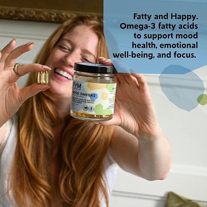 Omega-3 Supplement by PYM for Mood (60 Count) Omega-3 Fatty