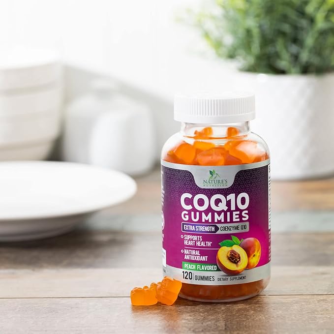 CoQ10 100mg Gummies Q10 Supplement, CoQ10 Gummies Q10 Gummy 120 Count Q10 Vitamins