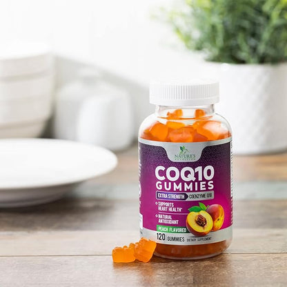 CoQ10 100mg Gummies Q10 Supplement, CoQ10 Gummies Q10 Gummy 120 Count Q10 Vitamins