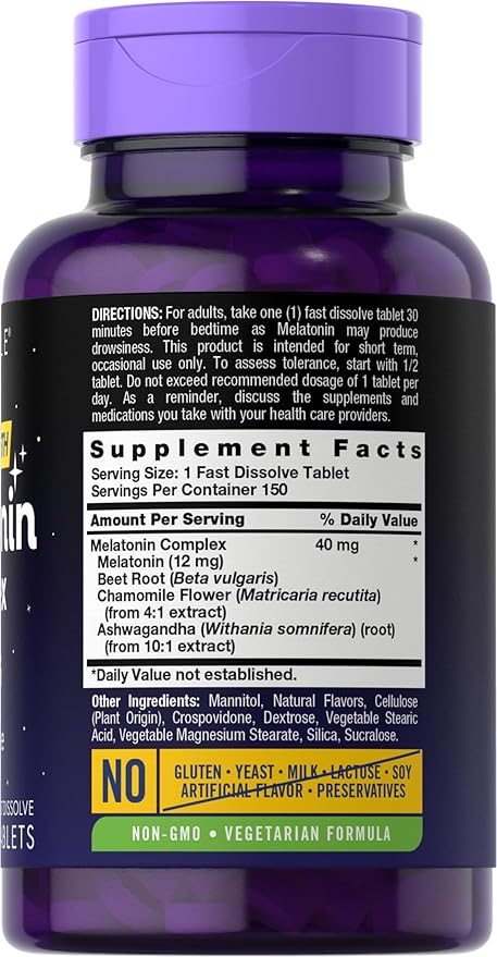 Carlyle Melatonin 40mg Complex 150 Fast