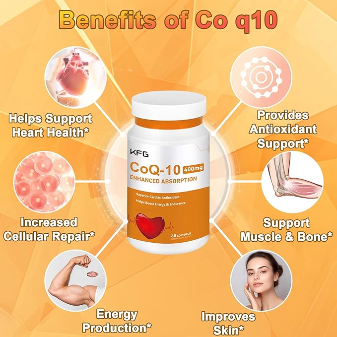 CoQ10 400mg Softgels, Coenzyme Q10 Supplements