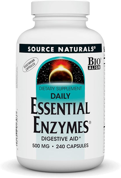 Source Naturals Essential Enzymes in Vegetarian 500 Mg 240 Capsules