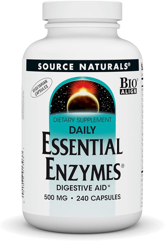Source Naturals Essential Enzymes in Vegetarian 500 Mg 240 Capsules
