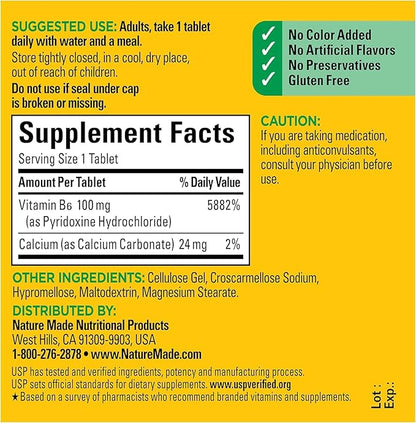 Nature Made Vitamin B-6 100 mg 100 ea 4)