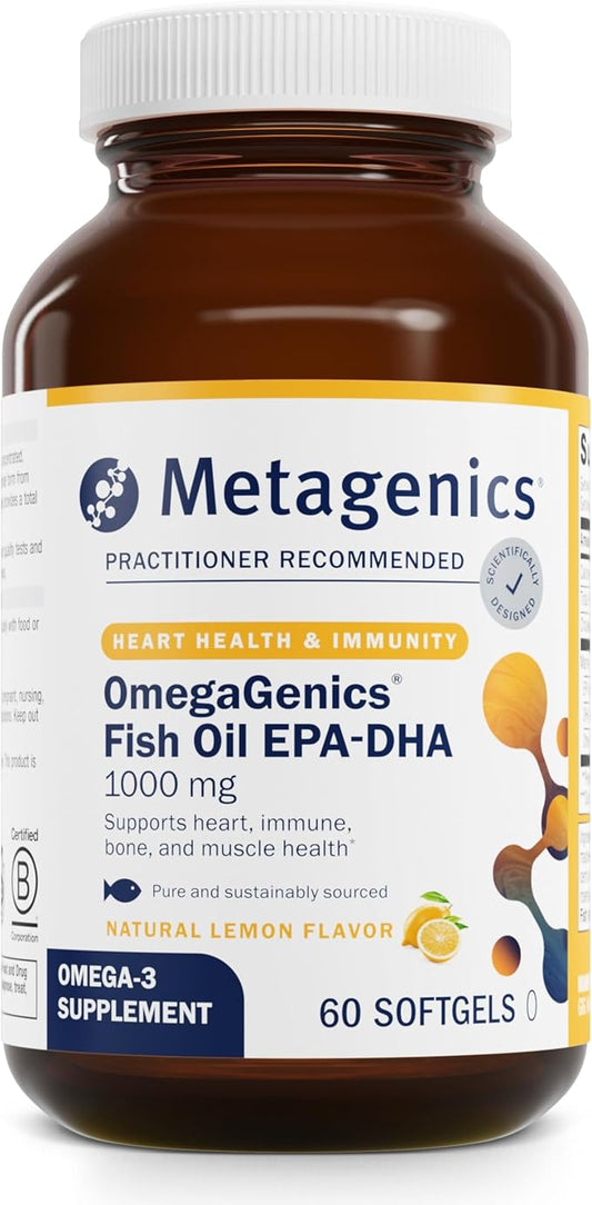 Metagenics OmegaGenics Fish Oil EPA-DHA 1000 Omega-3 Fish 60 Softgels