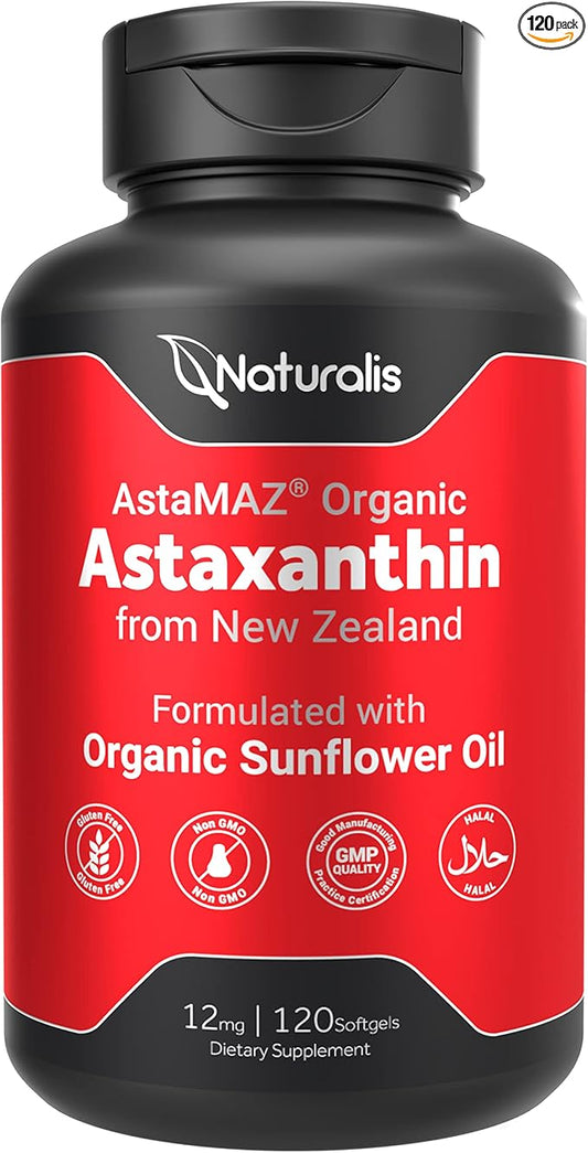 Naturalis New Zealand Astaxanthin (12mg) 120 Softgels (4 Month