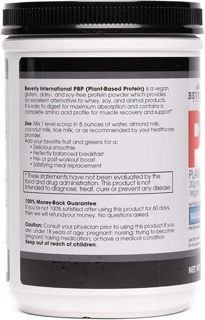 Beverly International PBP, Plant Based Protein. 21g Protein (15 Servings) 1lb. Complete