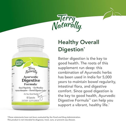 Terry Naturally Ayurvedic Digestive Formula 60 Capsules 30 Servings