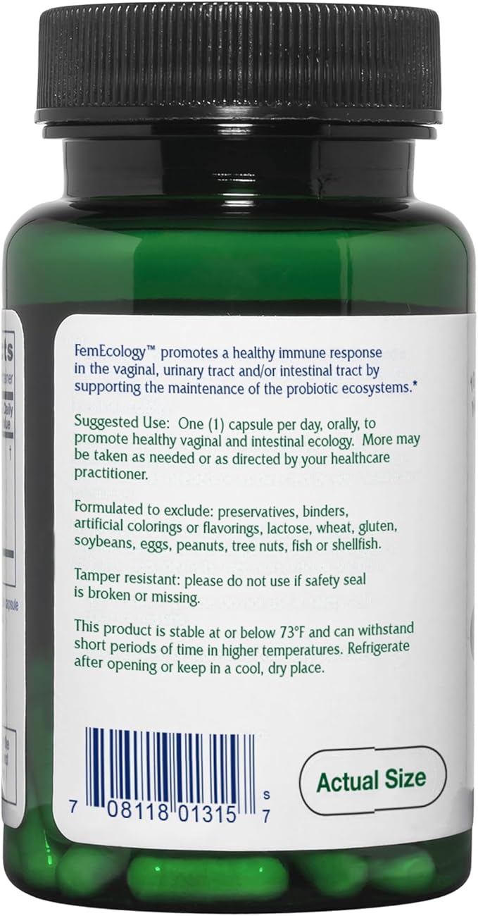 Vitanica FemEcology, Vaginal and Intestinal Probiotic 30 Capsules
