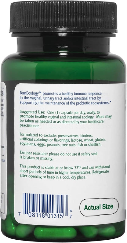 Vitanica FemEcology, Vaginal and Intestinal Probiotic 30 Capsules