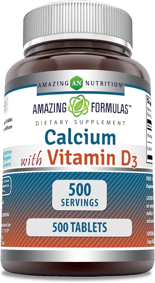 Amazing Formulas Calcium with Vitamin D3 500 Tablets