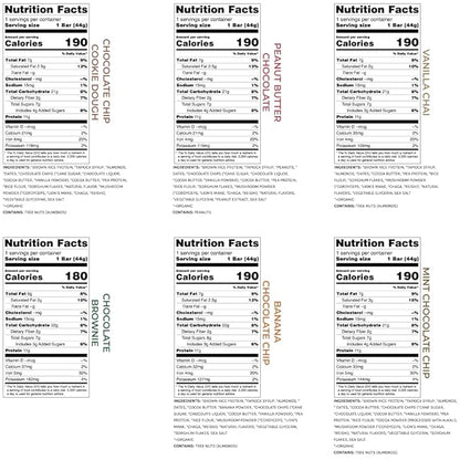 Organic Functional Mushroom Protein Bars (1500mg) Lions 12 Bars