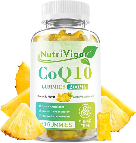CoQ10 Gummies, Coenzyme Q10 Supplement 200mg, CoQ10 Supplement 60 Count