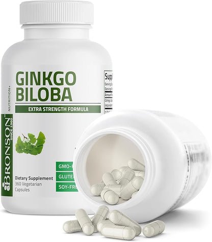 Bronson Ginkgo Biloba Extra Supports Brain 360 Vegetarian