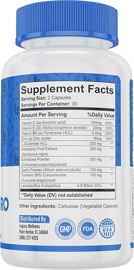 Immune Hero Immune Support Supplement B6, Zinc,