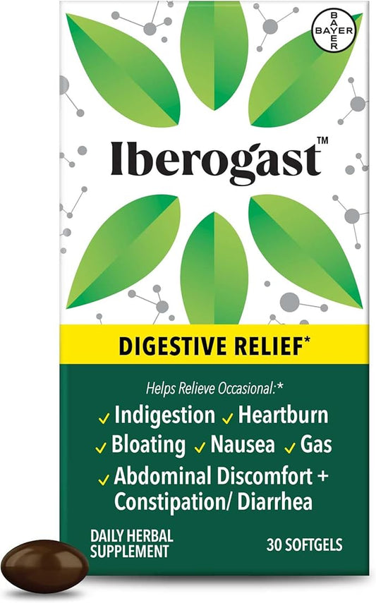 Iberogast Softgels, Herbal Relief of Stomach 6-Herb Blend 30ct
