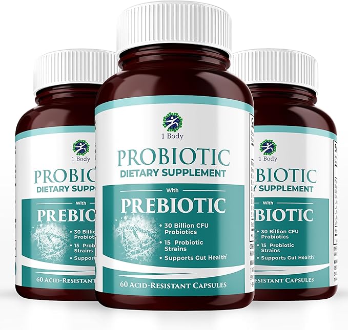 1 Body 30 Billion CFU Probiotic 180 Vegetarian