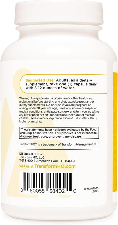 TransformHQ Digestive Enzymes Supplement (120 Capsules) 16 Enzymes,