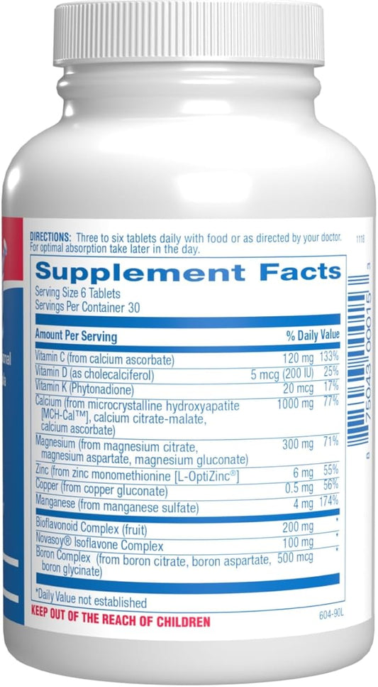 Clinical Calcium Complex Bone Supplement - Restorative Calcium Magnesium Zinc D3 Supplement for Bone Health Strength & Density Support with Antioxidant Bioflavonoids - High Absorption - 15 Servings
