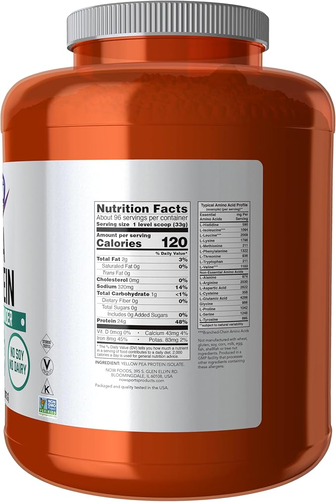 NOW Sports Nutrition, Pea Protein 24 7-Pound