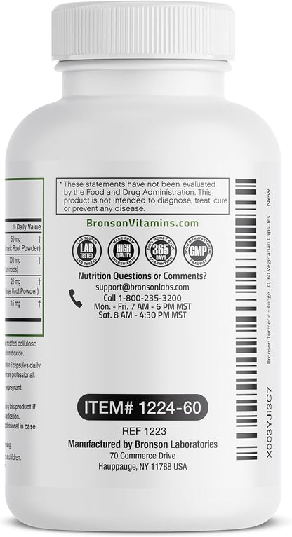 Bronson Turmeric + Ginger Extra Strength 60 Vegetarian
