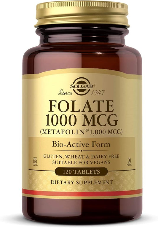 Solgar Folate 1000 mcg, 120 Tablets 1000 mcg 120 Servings