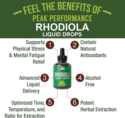 Rhodiola Rosea Liquid Drops Supplement