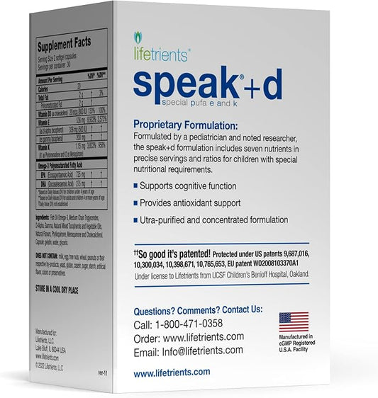 – Speak+d Twist-Off Softgels – Natural Orange – 60 Softgels – Pediatrician Formulated to Support Children with Special Nutritional Requirements – Enhanced with Omega-3, Vitamin E’s & D3