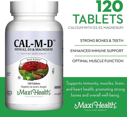 Calcium with Vitamin D3, K2 and Magnesium 120 Tablets