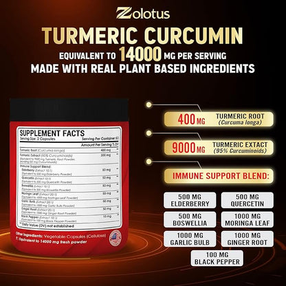 Turmeric Curcumin & Immune Support, 95% 14000mg, with