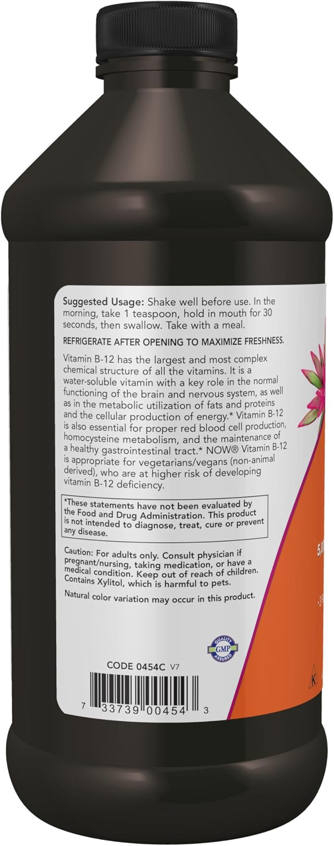 NOW Supplements, Ultra B-12, Liquid, 800 16-Ounce