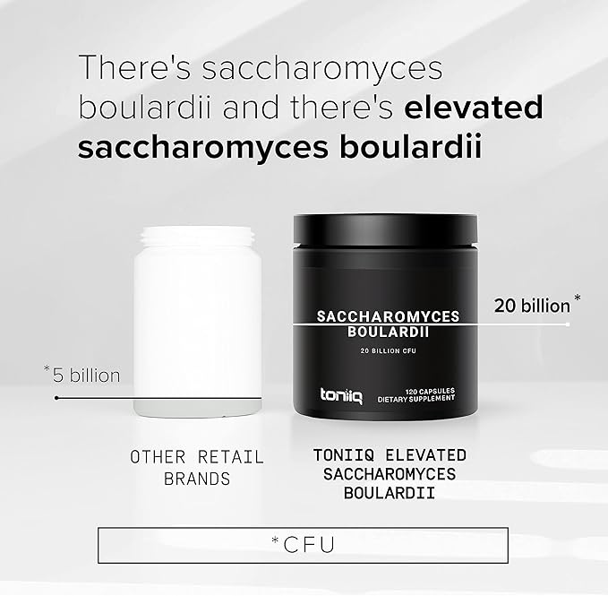 Toniiq Ultra High Potency Saccharomyces Boulardii 20 Billion 1000mg Per -120 Vegetarian