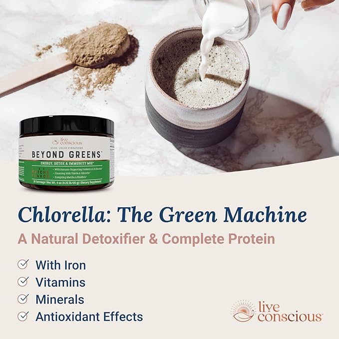Live Conscious Beyond Greens Concentrated Superfood Powder 30 Servings (2-Pack)