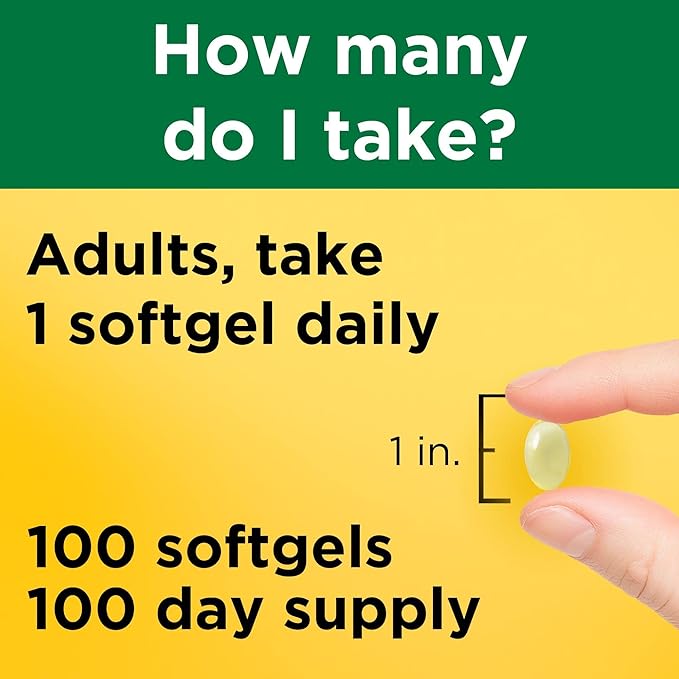 Nature Made Vitamin E 180 mg (400 IU) 100 Softgels, 100 Day