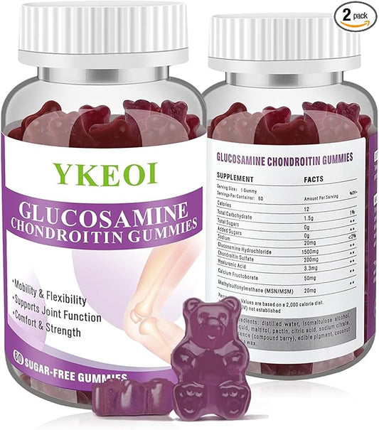 2Packs Sugar Free Glucosamine Chondroitin Gummies