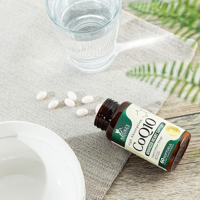CoQ10 100mg Softgels Q10 Vitamins, Q10 Supplement 60 Softgels