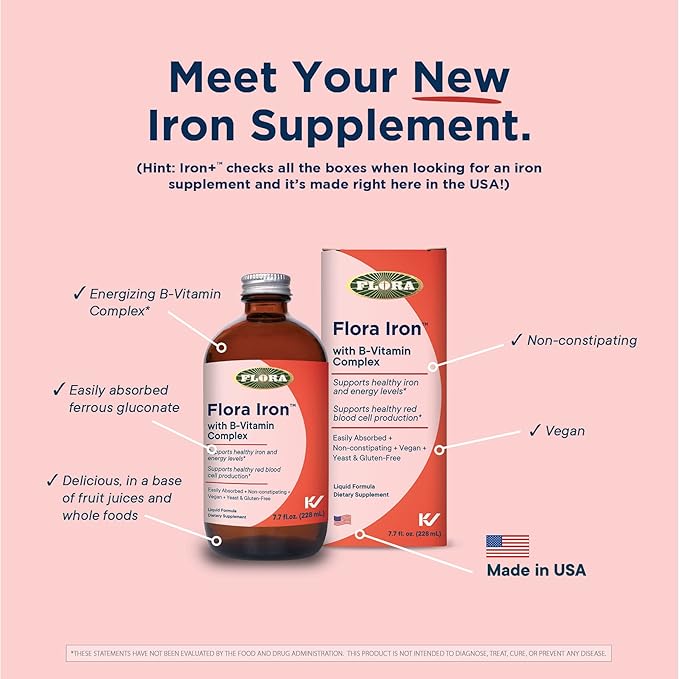 Flora Iron with B-Vitamin Complex 15-oz. Glass