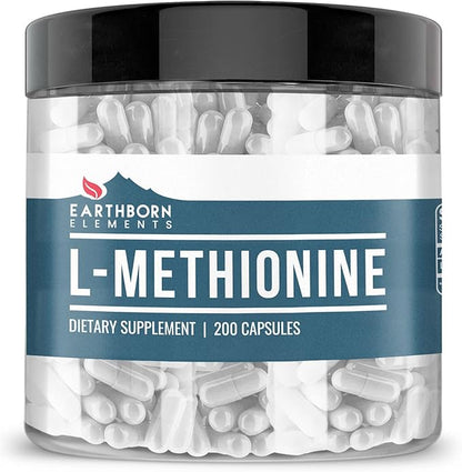 Earthborn Elements L-Methionine 200 Capsules, Pure